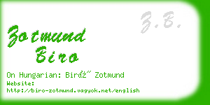 zotmund biro business card